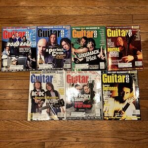 Lot Of 7 Vintage Guitar One Magazine 2000 Godsmack Ozzfest Pantara Deftones ACDC